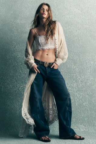 We The Free Fable Low-Rise Twisted Bowed Jeans | Free People (Global - UK&FR Excluded)
