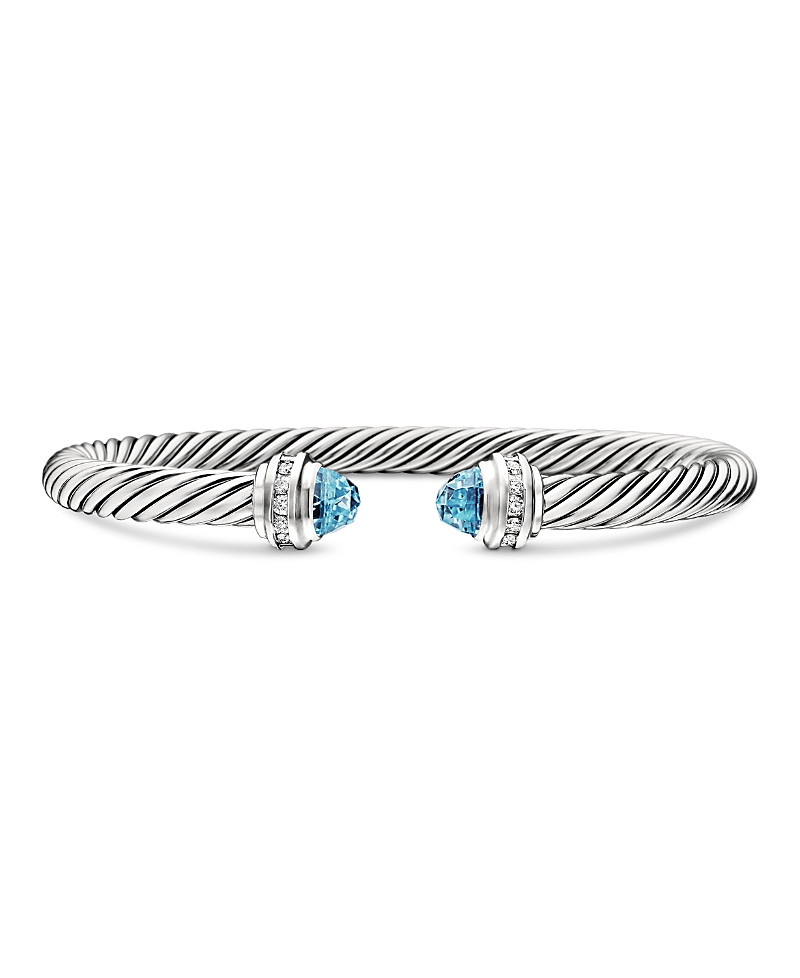 David Yurman Cable Classics Bracelet with Blue Topaz and Diamonds | Bloomingdale's (US)