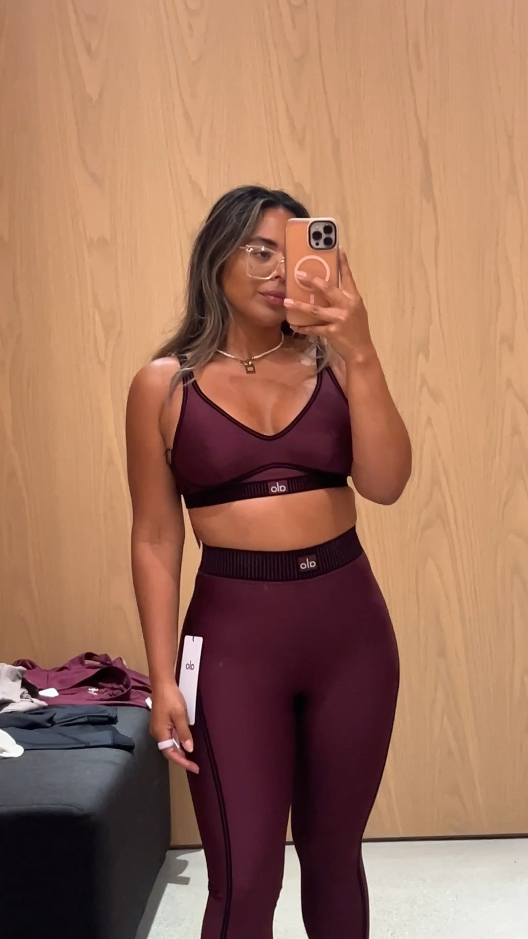 Alo new color Burgundy in line up leggings and bra. They have so many other styles 😍 

#LTKActive #LTKPetite #LTKSeasonal