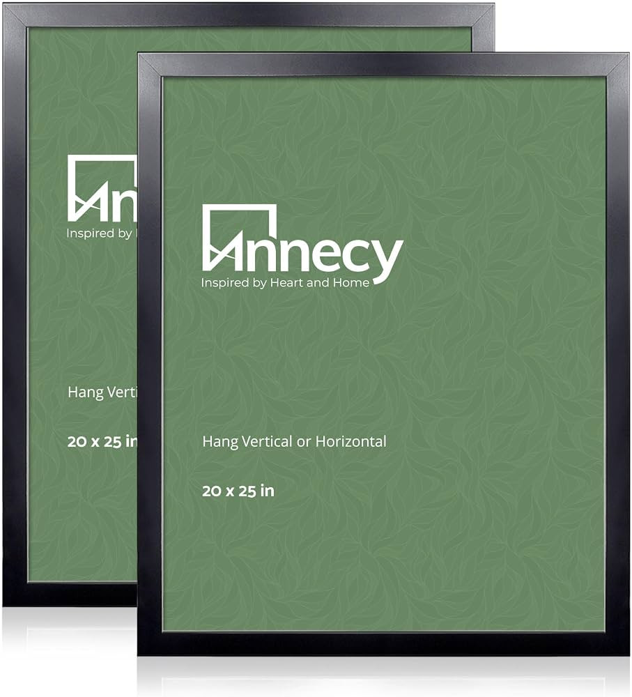 Annecy 20x25 Picture Frame Black（2 Pack）, 20 x 25 Picture Frame for Wall Decoration, Classic ... | Amazon (US)