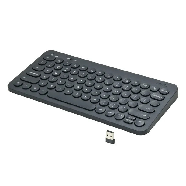 onn. Mini Compact Wireless Office Keyboard,USB Receiver, 78 Keys, Gray - Walmart.com | Walmart (US)