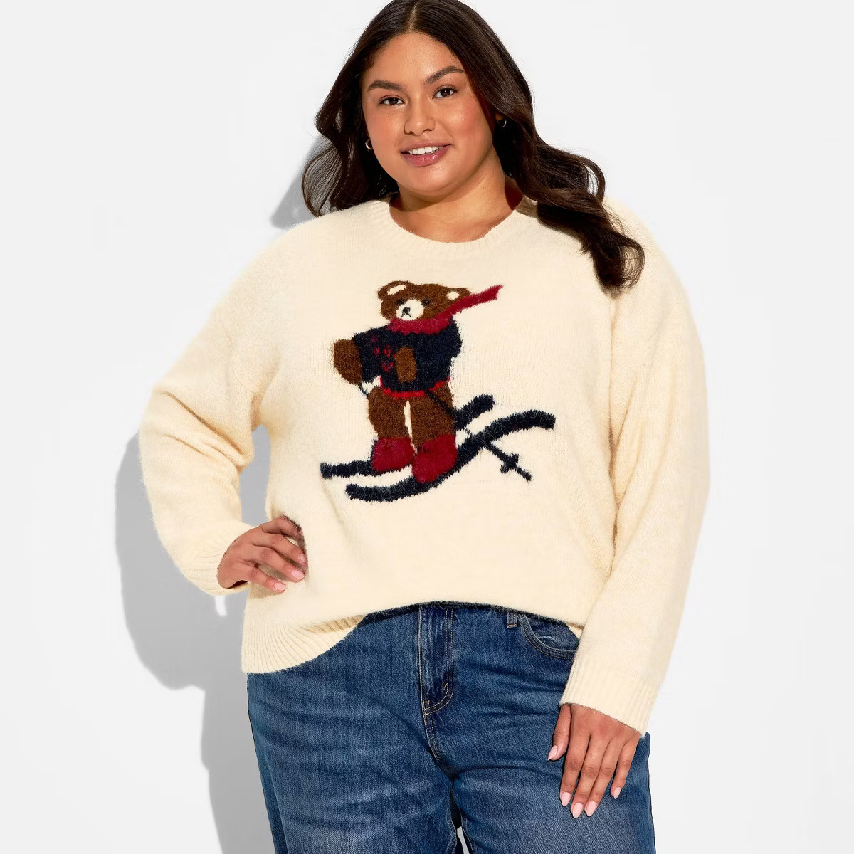 Women's Crewneck Pullover Heritage Novelty Sweater - Wild Fable™ | Target