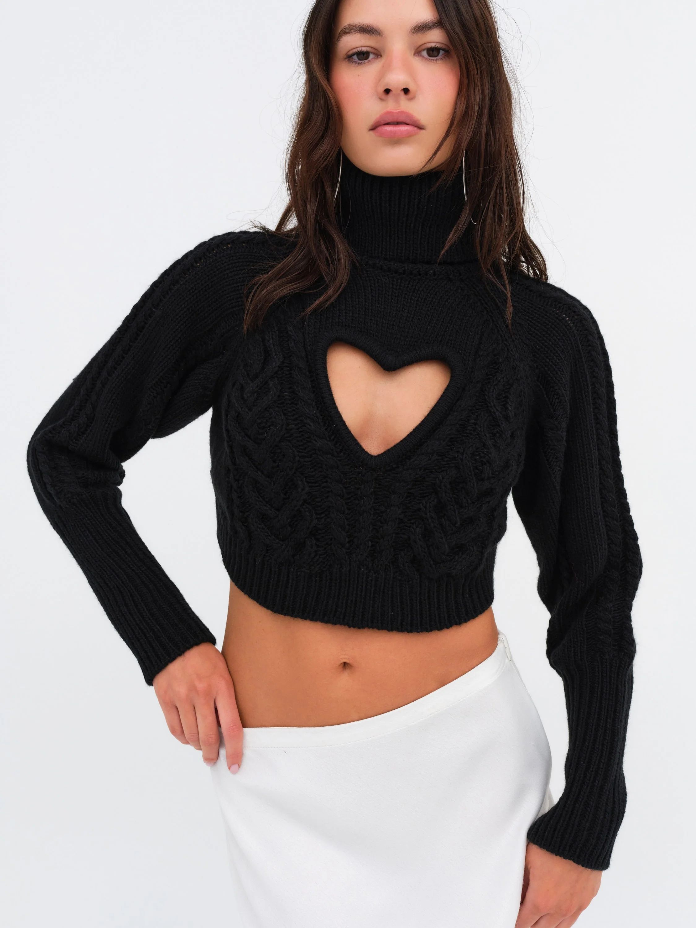 Vera Cropped Cut Out Sweater | For Love & Lemons