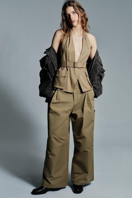 POCKET HALTER TOP | Zara US