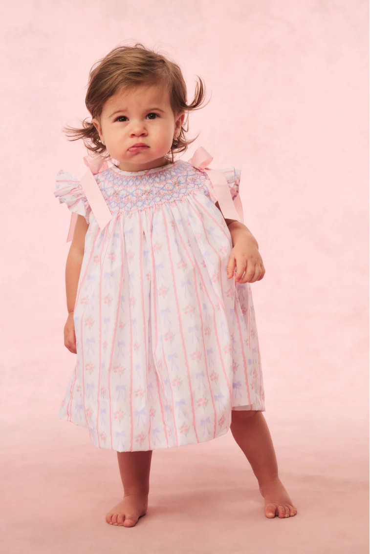 Cecil & Lou Girls Smocked Bow Dress | LoveShackFancy