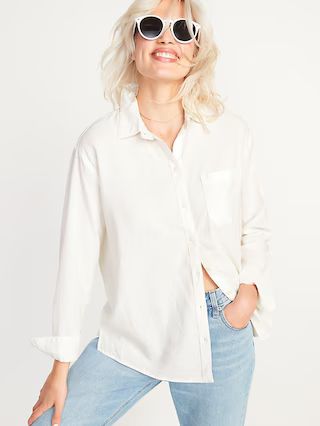 Oversized Boyfriend Shirt for Women | Old Navy (US)