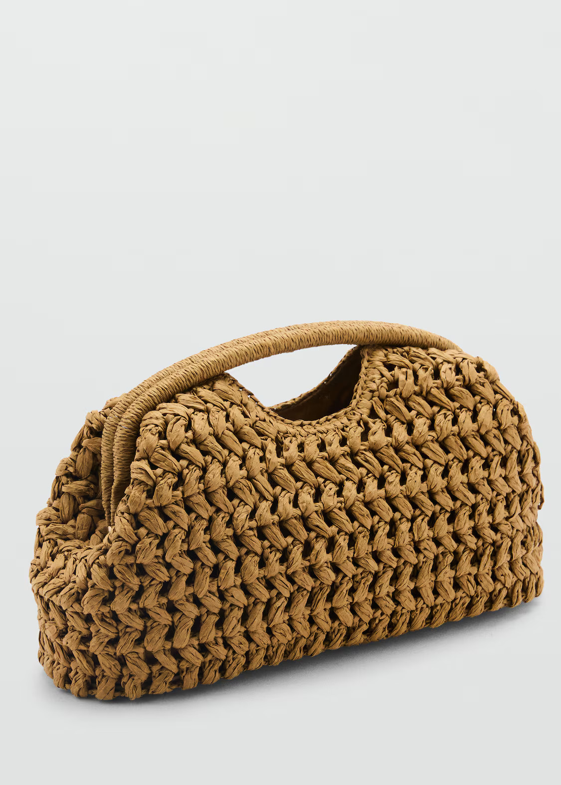 Natural fiber clutch bag - Women | MANGO United Kingdom | MANGO (UK)