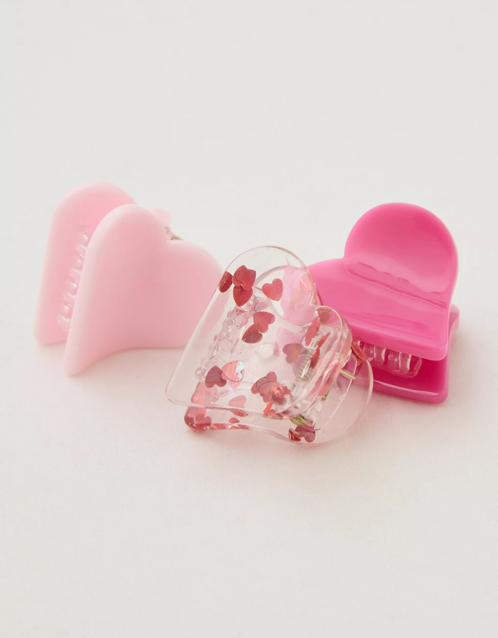 Aerie Mini Heart Hair Clip 3-Pack | Aerie