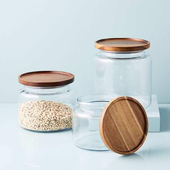 Glass Jars w/ Acacia Lids | West Elm (US)