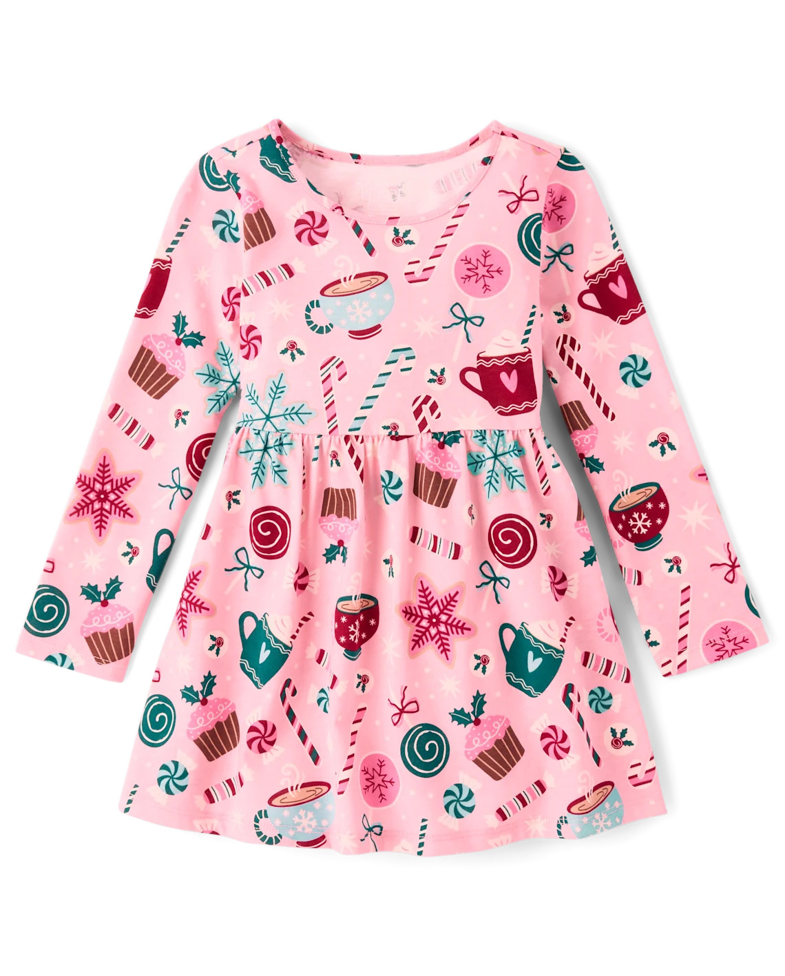 Baby And Toddler Girls Print Babydoll Dress - pink | The Children's Place