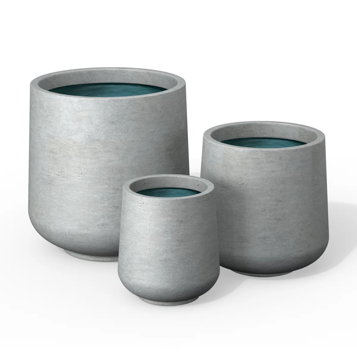 Brennus 3-Piece Cement Pot Planter Set | Wayfair North America