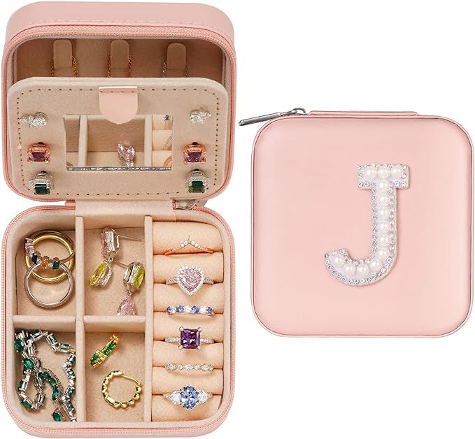Parima Travel Jewelry Organizer for Women, Travel Jewelry Organizer | Necklace Organizer Earrings... | Amazon (US)