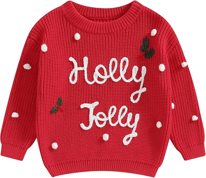Baby Girl Boy Knit Sweater Blouse Pullover Sweatshirt Warm Crewneck Long Sleeve Tops for Infant T... | Amazon (US)