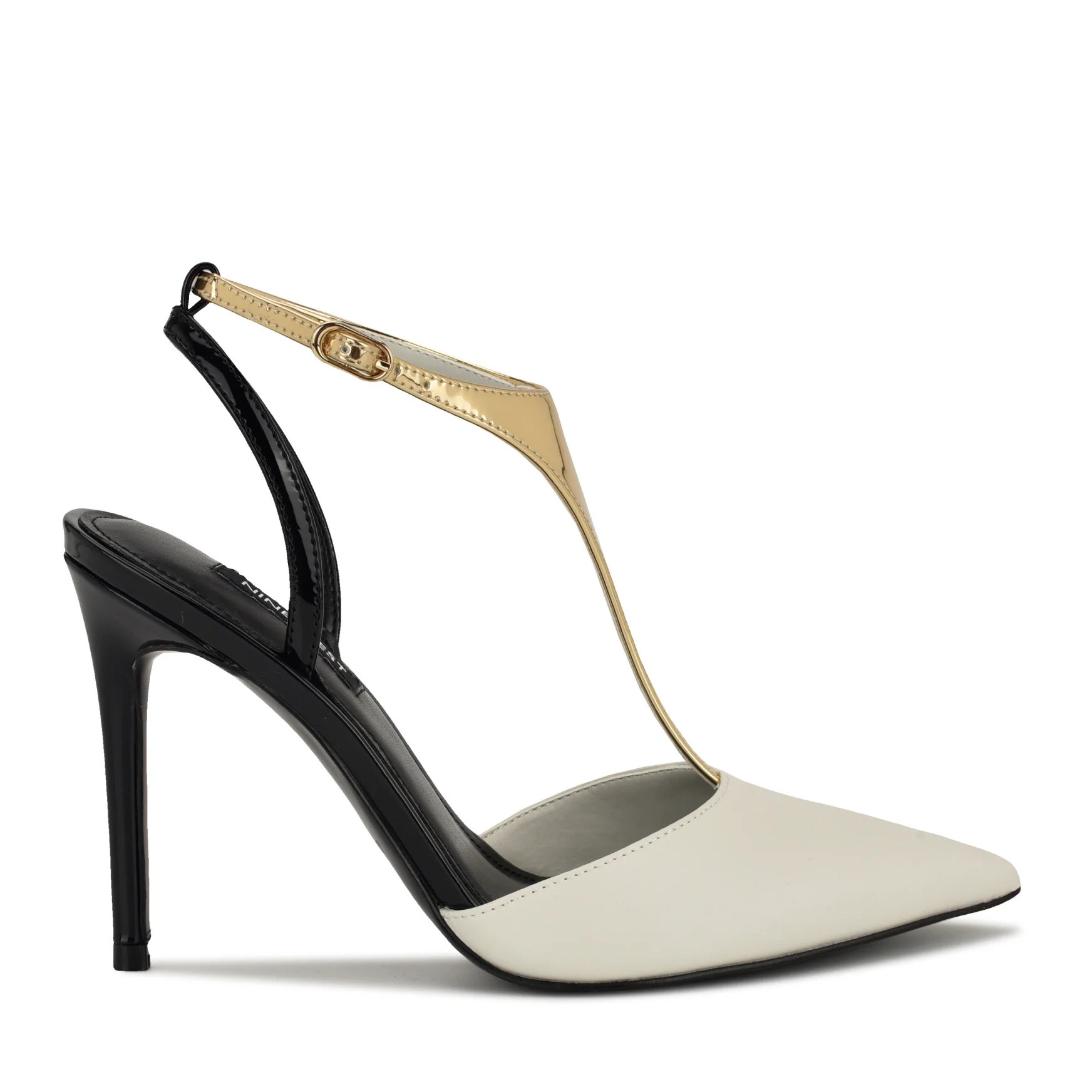 Women's Fiesta Pointy Toe Pumps - White/Gold | Nine West | Nine West (US)