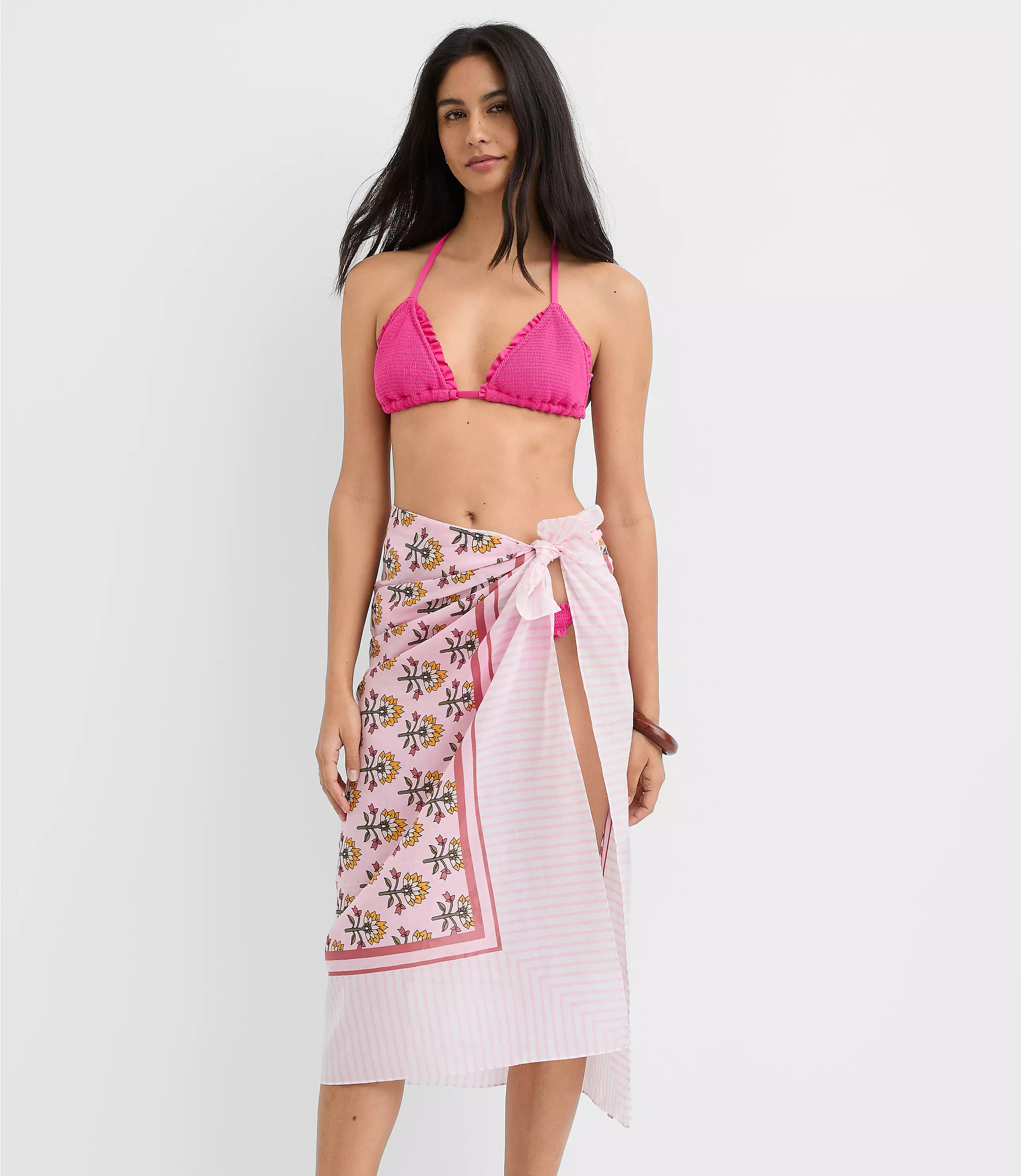LOFT Beach Garden Stripe Sarong | LOFT