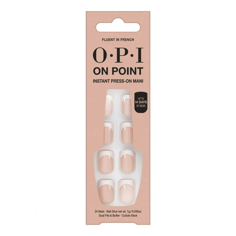 OPI On Point Instant Press On Nails, Fluent In French, False Nails, 24 Pieces - Walmart.com | Walmart (US)