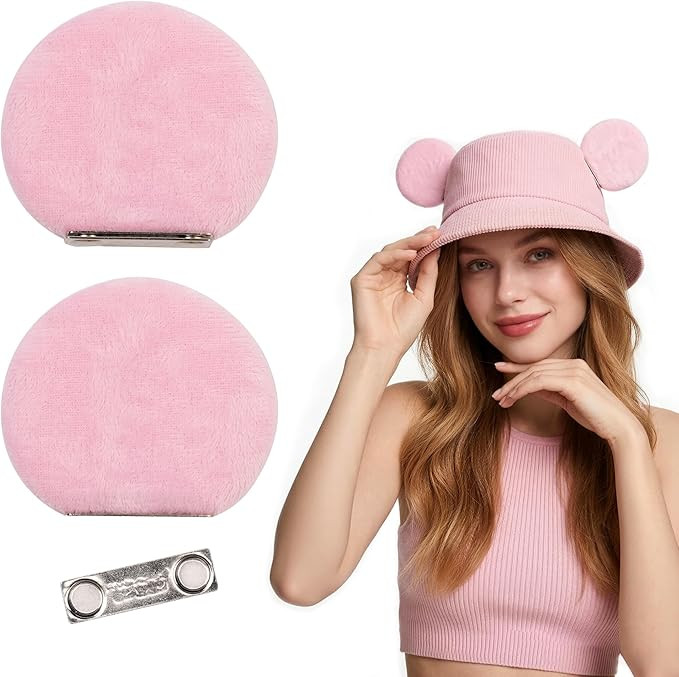 zhezesmila Magnetic Mouse Ears for Cap Hat Beret Bucket Hat - 3.5'' Clip Mouse Ears for Boys Girl... | Amazon (US)