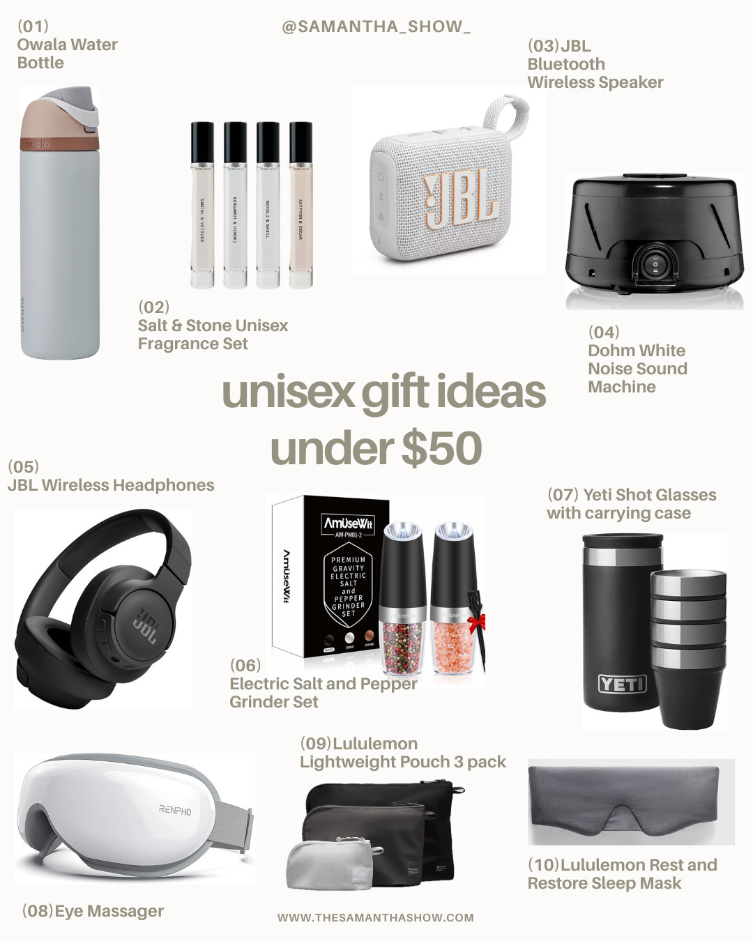 Looking for a white elephant gift? Gift for your in-laws? Gift for that special someone who has everything? I've compiled 10 gift ideas under $50 that anyone will love! 

 #LTKGiftGuide #LTKHoliday #LTKFindsUnder50