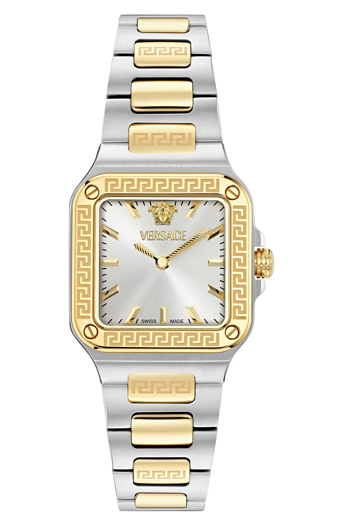 Greca Edge Two-Tone Bracelet Watch, 30mm x 30mm (Women) | Nordstrom | Nordstrom