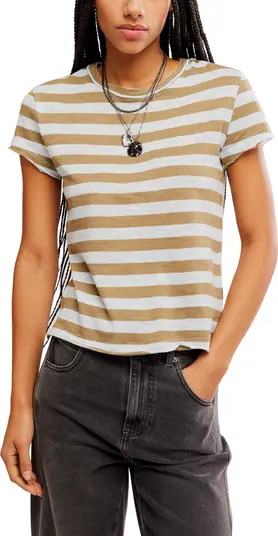 Nora Stripe Linen & Cotton T-Shirt | Nordstrom