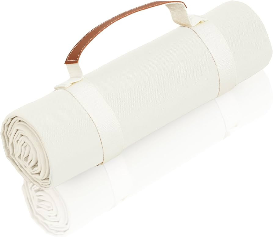 4‘9“x 6'7”,Extra Large White Picnic Blanket Water Resistant,Lego Mat, Outdoor Park Beach Bl... | Amazon (US)