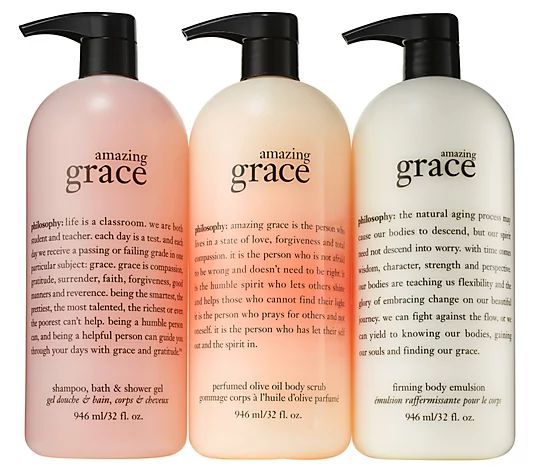 philosophy supersize grace cleanse & hydrate body care trio | QVC