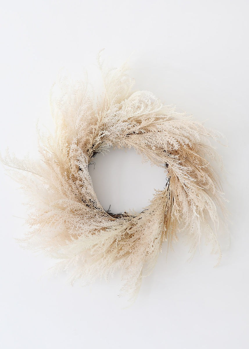 Neutral Faux Pampas Grass Wreath - 36 | Afloral (US)