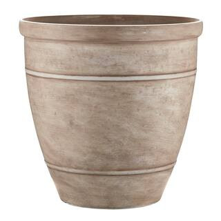 Wright 48 qt. Whitestone Outdoor Recycled Rubber Plastic Planter (18 in. L x 18 in. W x 18 in. H) | The Home Depot