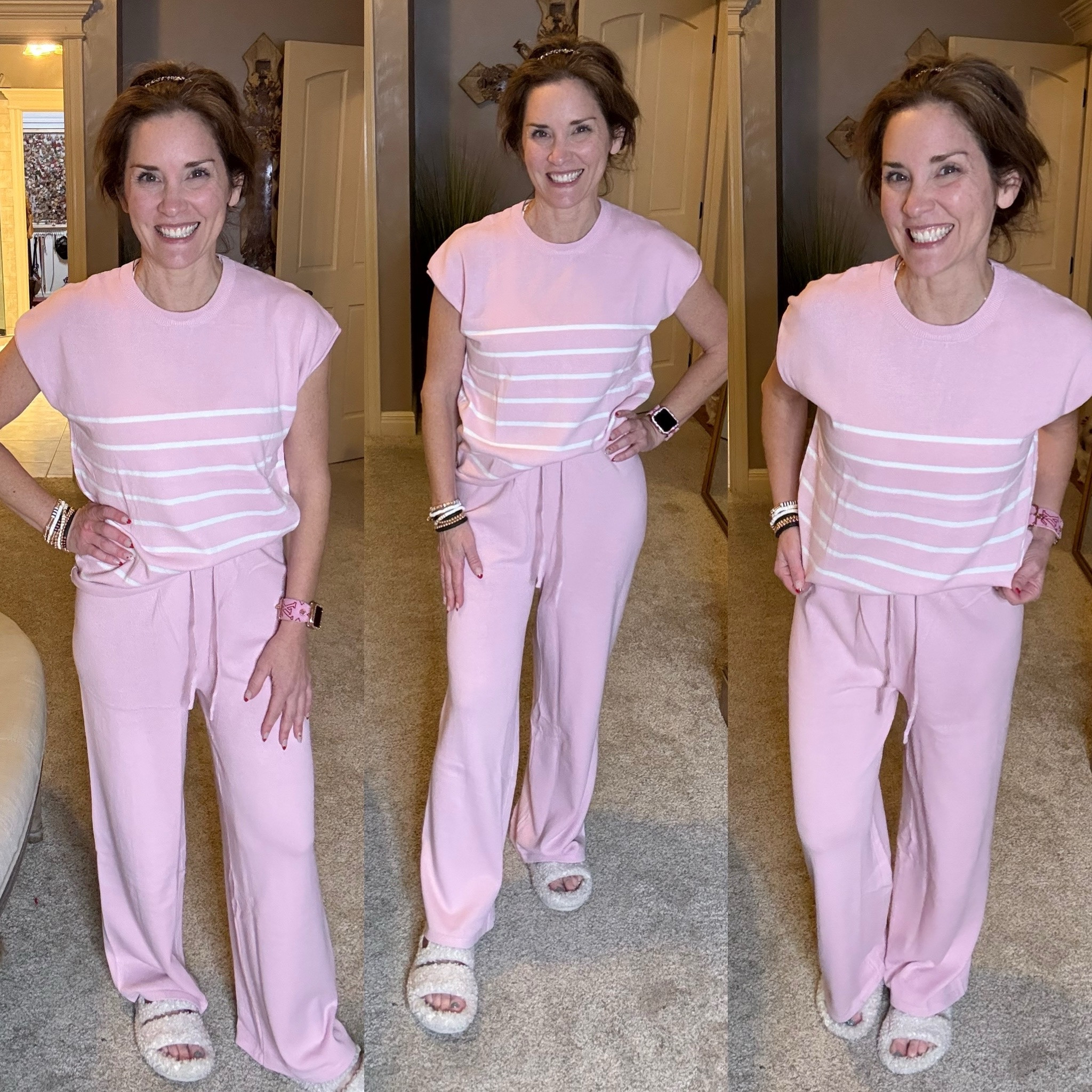 Super cute knit lounge set that is transitional from home to out of the house. You can dress us up or down it’s absolutely perfect perfection and so comfortable.
Crazy Busy Mama 

#LTKOver40 #LTKStyleTip #LTKPetite