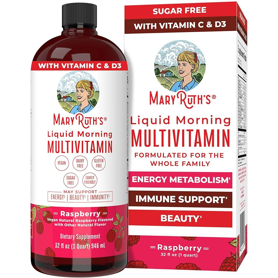 MaryRuth Organics Liquid Morning Multivitamin for Women, Men & Kids | Vitamin A C D E B6 B12 Biot... | Amazon (US)