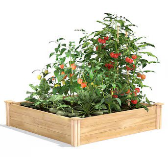 Greenes Fence 48-in W x 48-in L x 10.5-in H Natural Cedar Raised Garden Bed | Lowe's