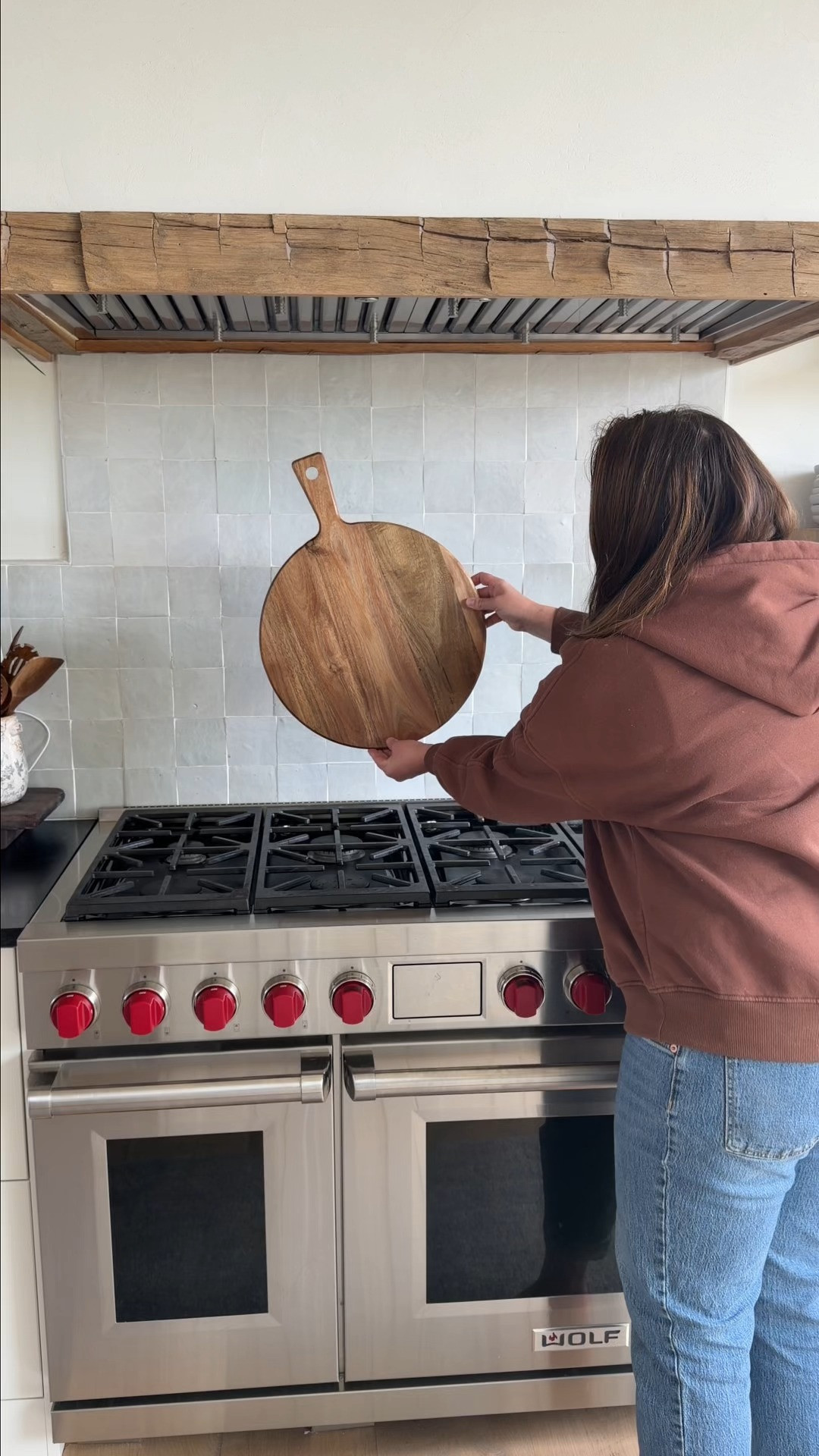I have way too many cutting boards, and somehow I still reach for this one the most 😅 It's sturdy, looks beautiful sitting out on the counter, and gets used almost every single day around here.

The kind of kitchen piece that's both pretty and practical, which is my favorite combination. 

 #LTKmomlife #LTKvlog #LTKHome