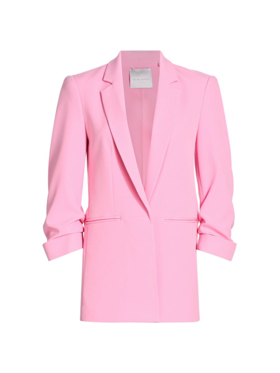 Elie Tahari Stella Notched Open-Front Blazer | Saks Fifth Avenue