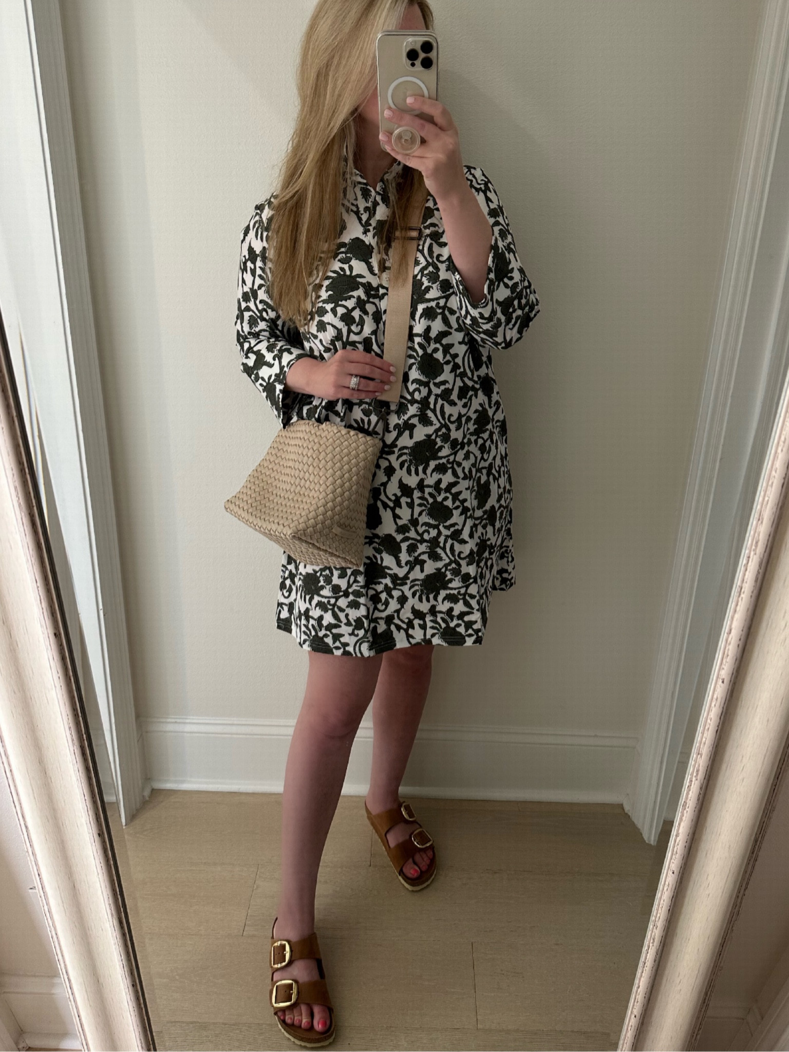 Throw-on-and-go easy to wear dress made from Wrinkle free fabric. Perfect everyday dress! Comfiest shoes with a bit more of an elevated look compared to traditional Birkenstock slides. 

#LTKshoecrush #LTKstyletip