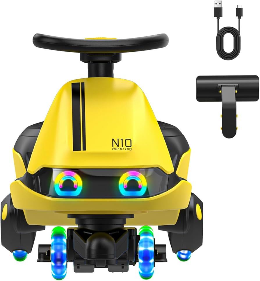 FanttikRide N10 Classic Electric Wiggle Car with Pedal, Type-C Rechargeable Battery, One-Click De... | Amazon (US)