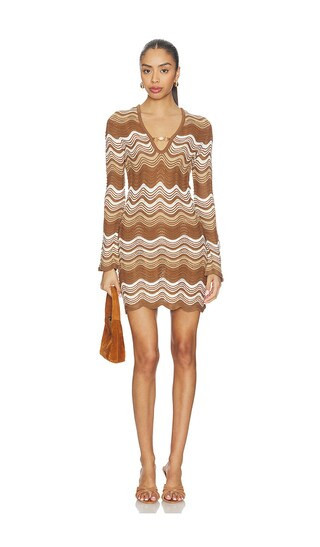 Capittana Sandra Mini Dress in Brown. - size M/L | Revolve Clothing (Global)