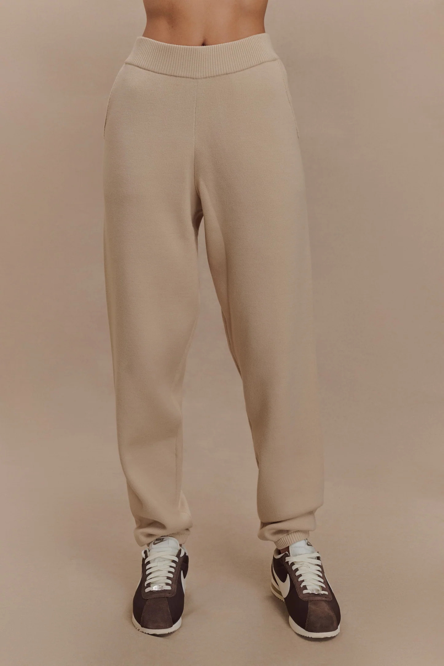Knit Jogger - Camel | MESHKI US