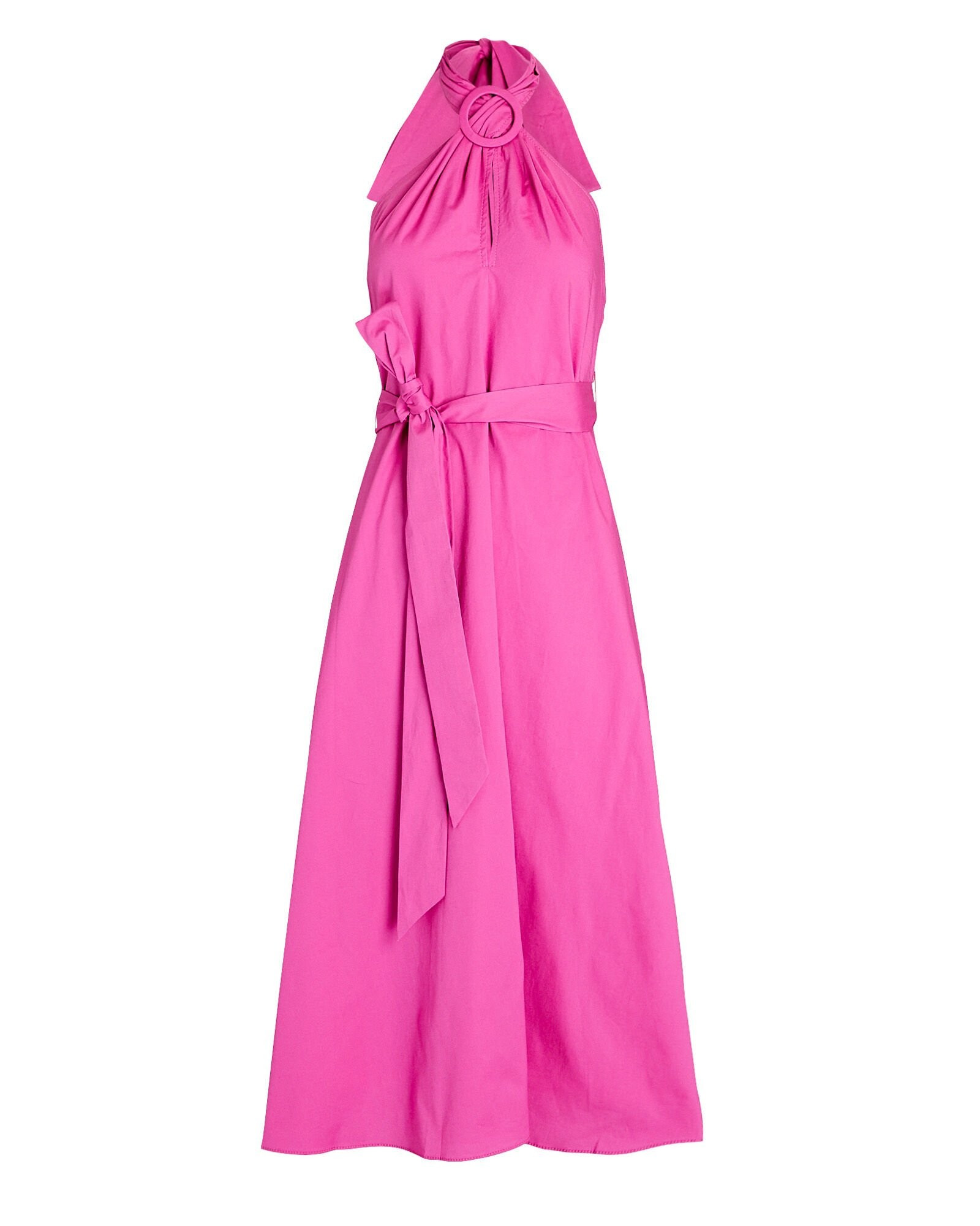 Kai Belted Poplin Halter Midi Dress | INTERMIX