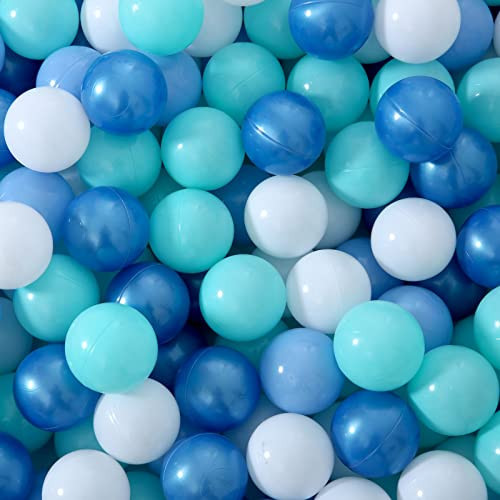 STARBOLO Ball Pit Balls for Kids, Plastic Play Balls Blue Balls for Ball Pits, Baby Pool Water Toys for Baby, Toddlers, Boys Phthalate Free BPA Free, 100pcs with Storage Bag | Amazon (US)