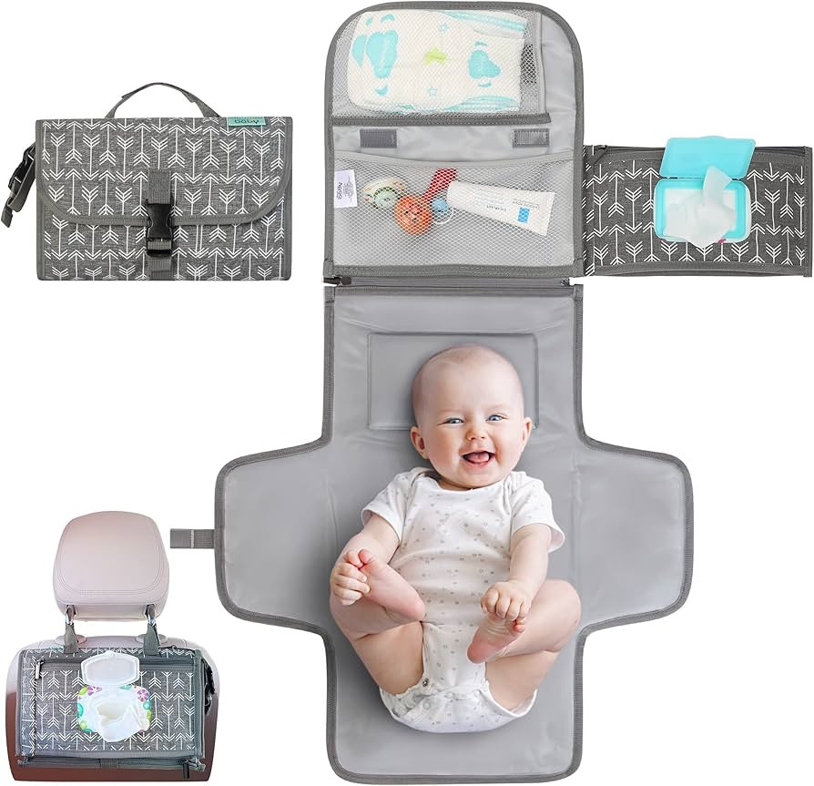 Kopi Baby Portable Diaper Changing Pad-Baby Diaper Changer Travel Bag with Wipes Pocket, Smart De... | Amazon (US)