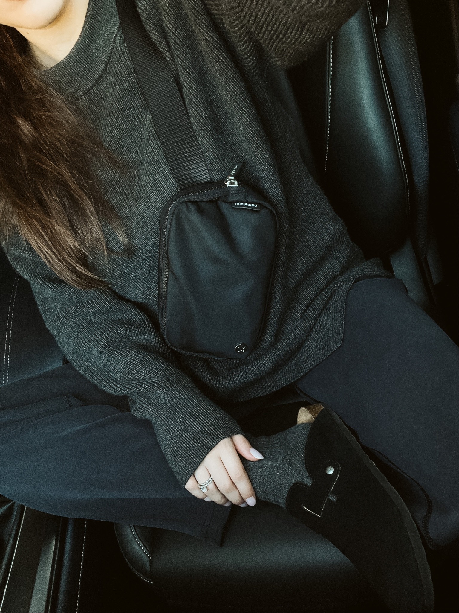 casual & comfortable running errands mom outfit | ootd | outfit of the day | lululemon | lululemon softstreme | everywhere belt bag | birkenstock clogs | birkenstock dupes | black outfit | dark aesthetic outfit | neutral aesthetic |

#LTKstyletip #LTKitbag #LTKfit