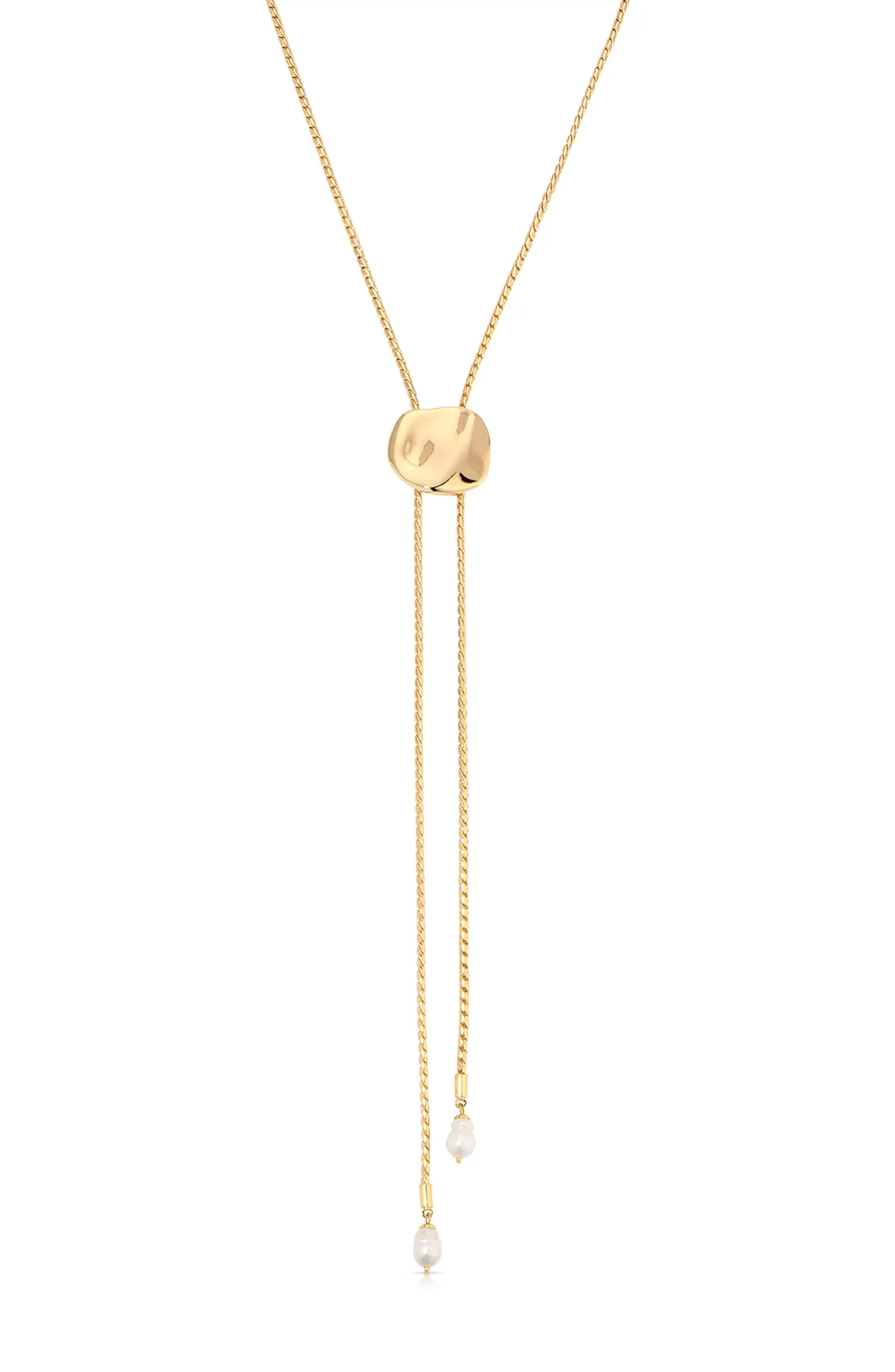 Liquit Luxe Faux Pearl Bolo Necklace | Nordstrom