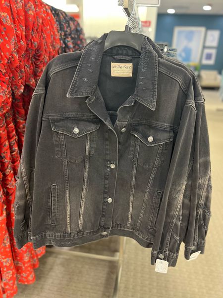 Love this take on a black trucker jean jacket!!  And it is under $100 at Belk right now.  We have included the link to the Free People website as well just in case it sells out (which it did on the Nordstrom site)!

#LTKSeasonal #LTKstyletip #LTKunder100