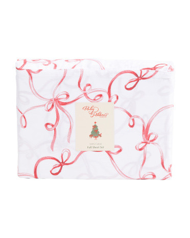Cotton Holiday Ribbons Sheet Set | TJ Maxx