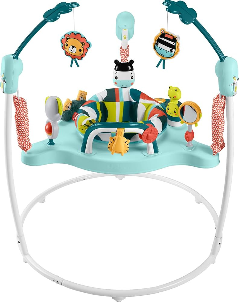Fisher-Price Baby Bouncer Colorful Corners Jumperoo Activity Center with Music Lights Sounds & De... | Amazon (US)