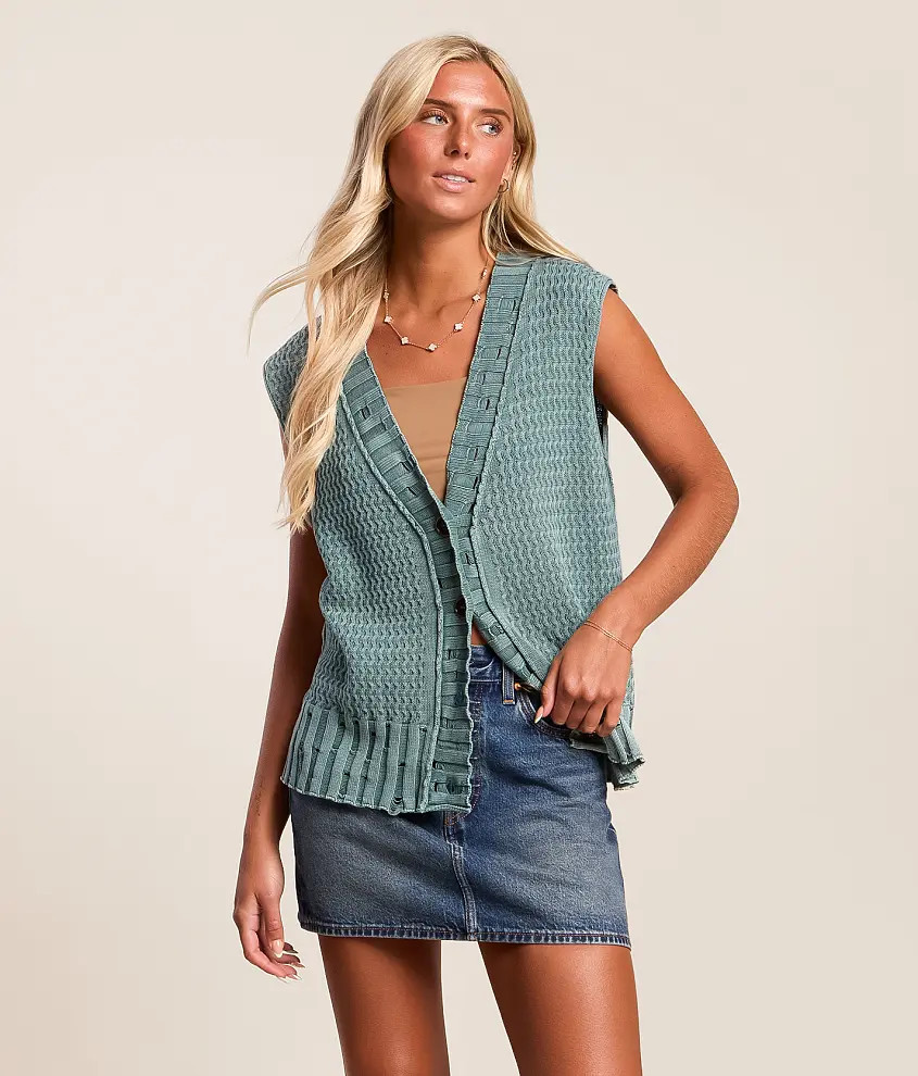 Mixed Weave Sweater Vest | Buckle