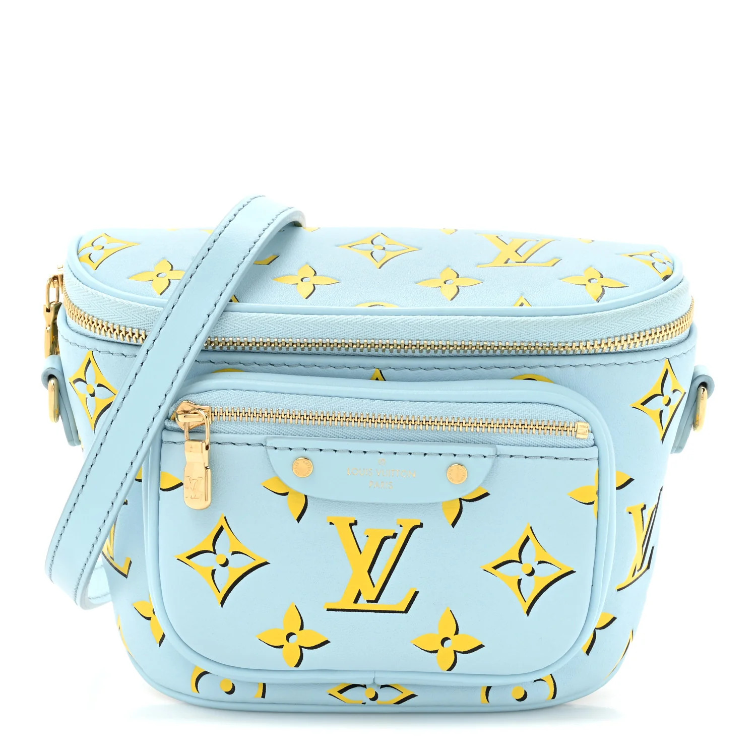 Louis Vuitton Lambskin Monogram Mini Bumbag H27 Baby Blue | FASHIONPHILE (US)