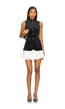 Amanda Uprichard Justine Dress in Black & Ivory from Revolve.com | Revolve Clothing (Global)