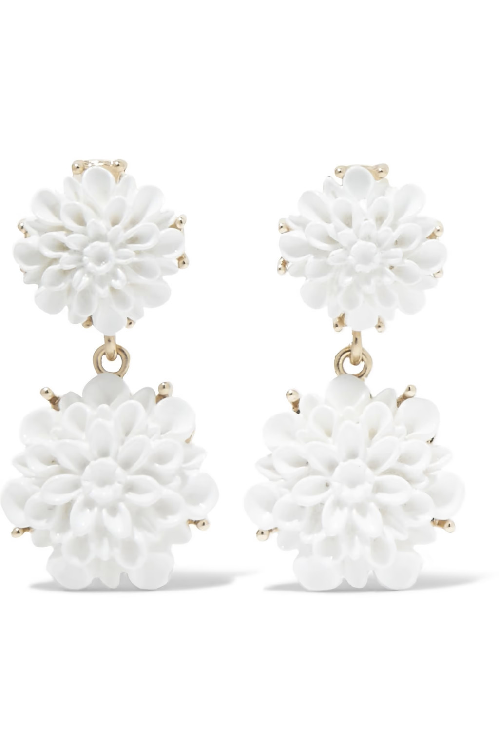 Gold-tone resin clip earrings | The Outnet (US and CA)