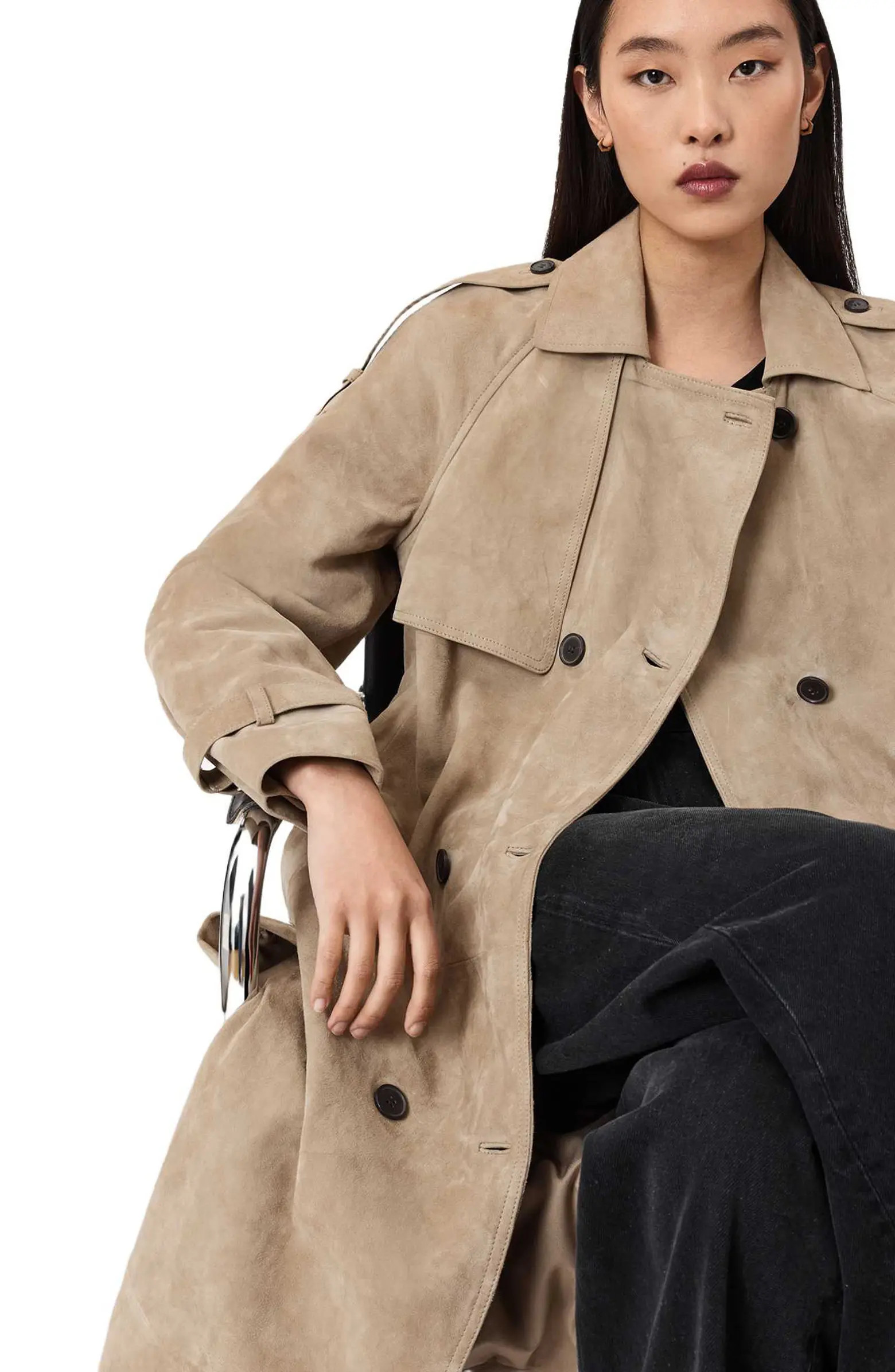 Reed Suede Trench Coat | Nordstrom